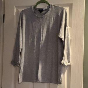 J. Crew Gray 3/4 Sleeve Shirt, Size L